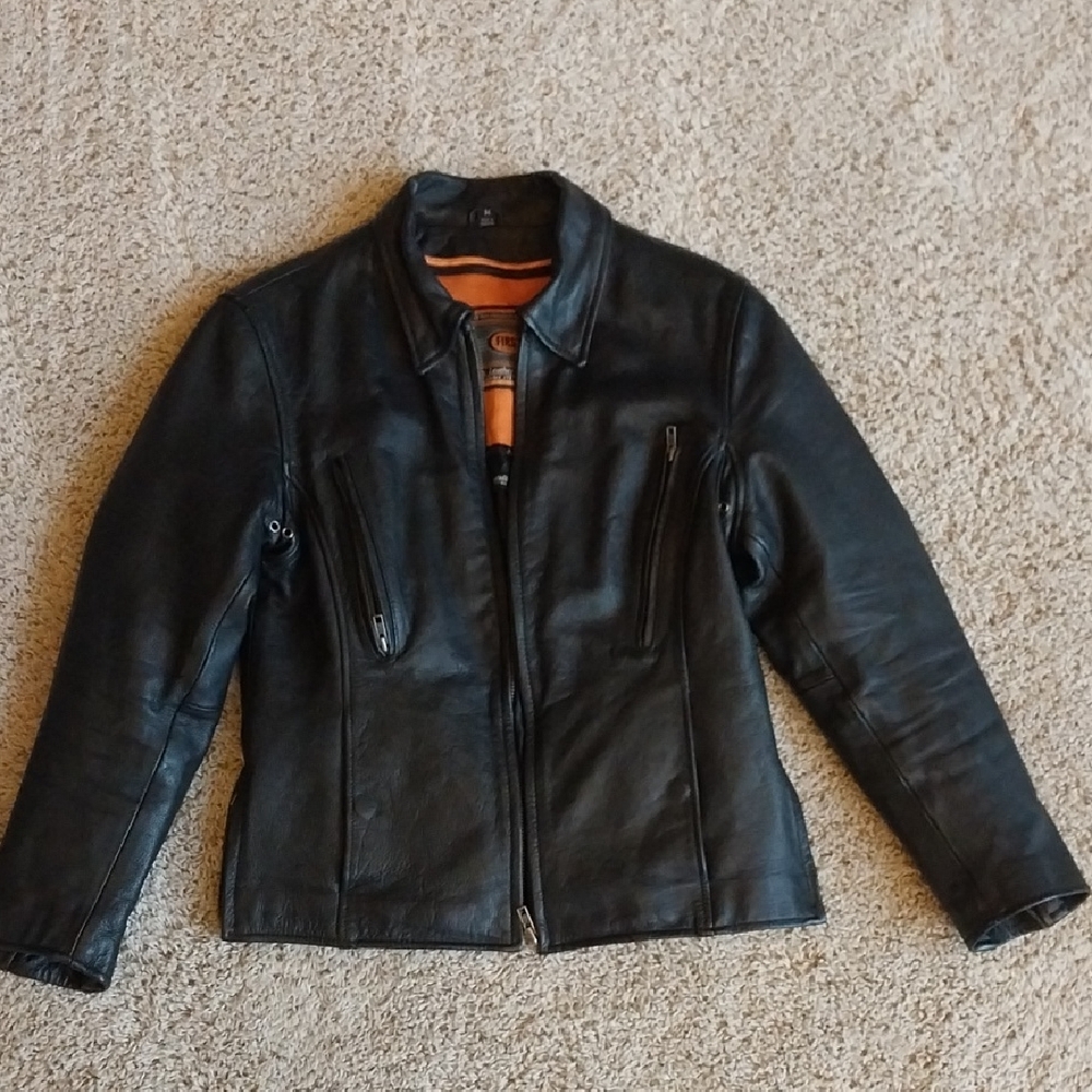 First Classics Black Leather Moto Jacket